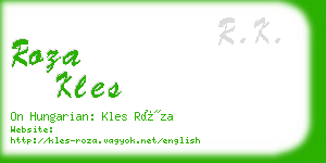 roza kles business card